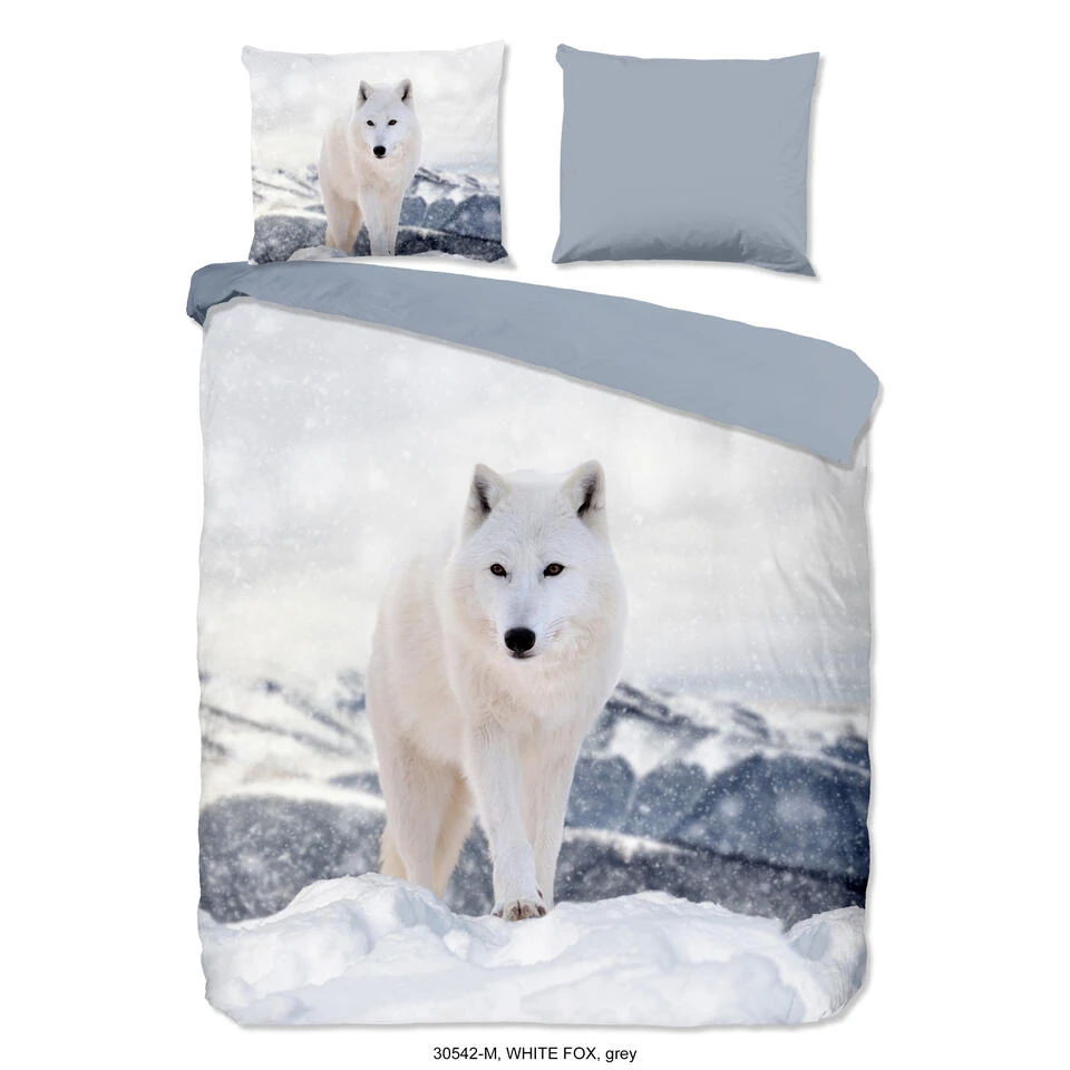 Pure Dekbedovertrek "White Fox" - Grijs - (200x220 Cm) 1 Pure Dekbedovertrek "White Fox" - Grijs - (200x220 Cm)