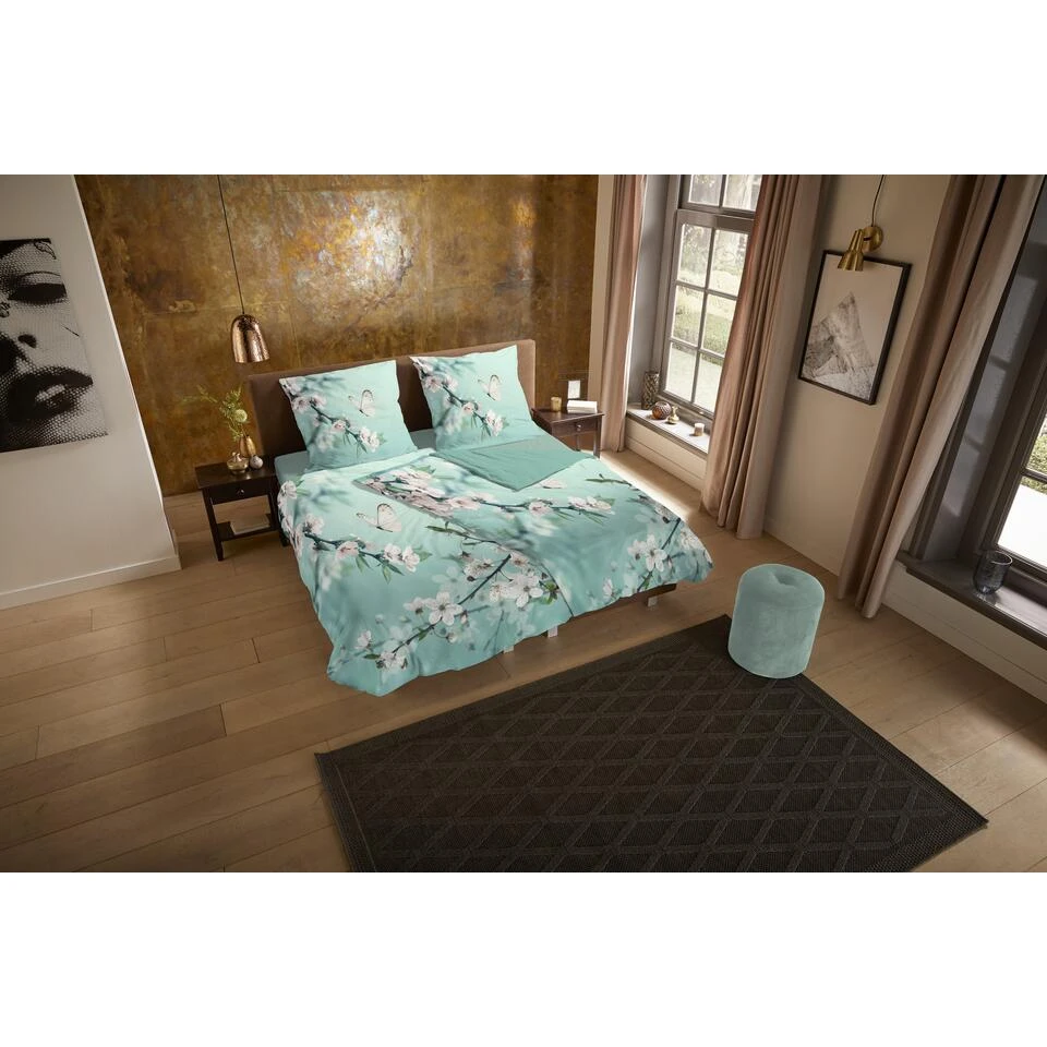 Pure Dekbedovertrek "Bibi" - Groen - (140x220 Cm) 2 Pure Dekbedovertrek "Bibi" - Groen - (140x220 Cm) - Afbeelding 2