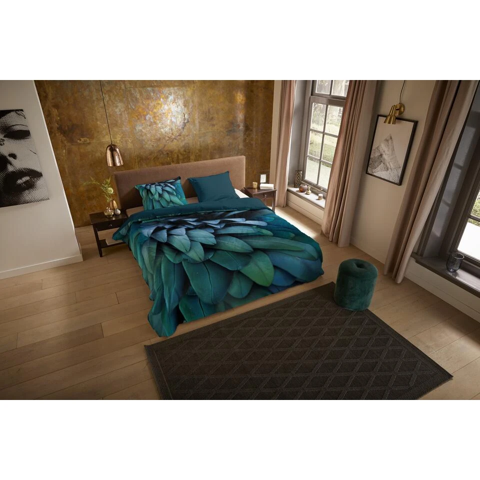 Pure Dekbedovertrek "Heather" - Petrol - (240x220 Cm) 2 Pure Dekbedovertrek "Heather" - Petrol - (240x220 Cm) - Afbeelding 2