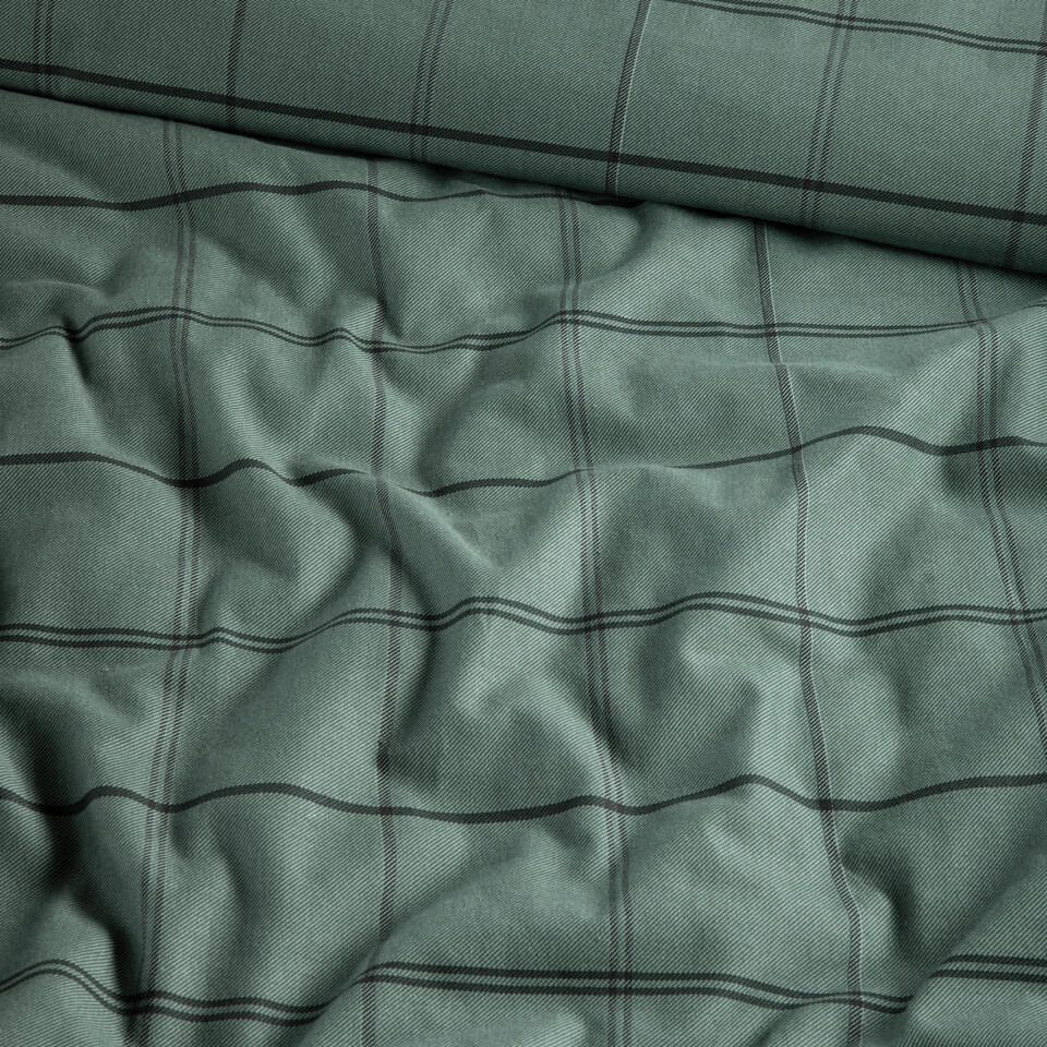 Cinderella Dekbedovertrek Kody - Flanel - 240x200/220 Cm - Green 3 Cinderella Dekbedovertrek Kody - Flanel - 240x200/220 Cm - Green - Afbeelding 3