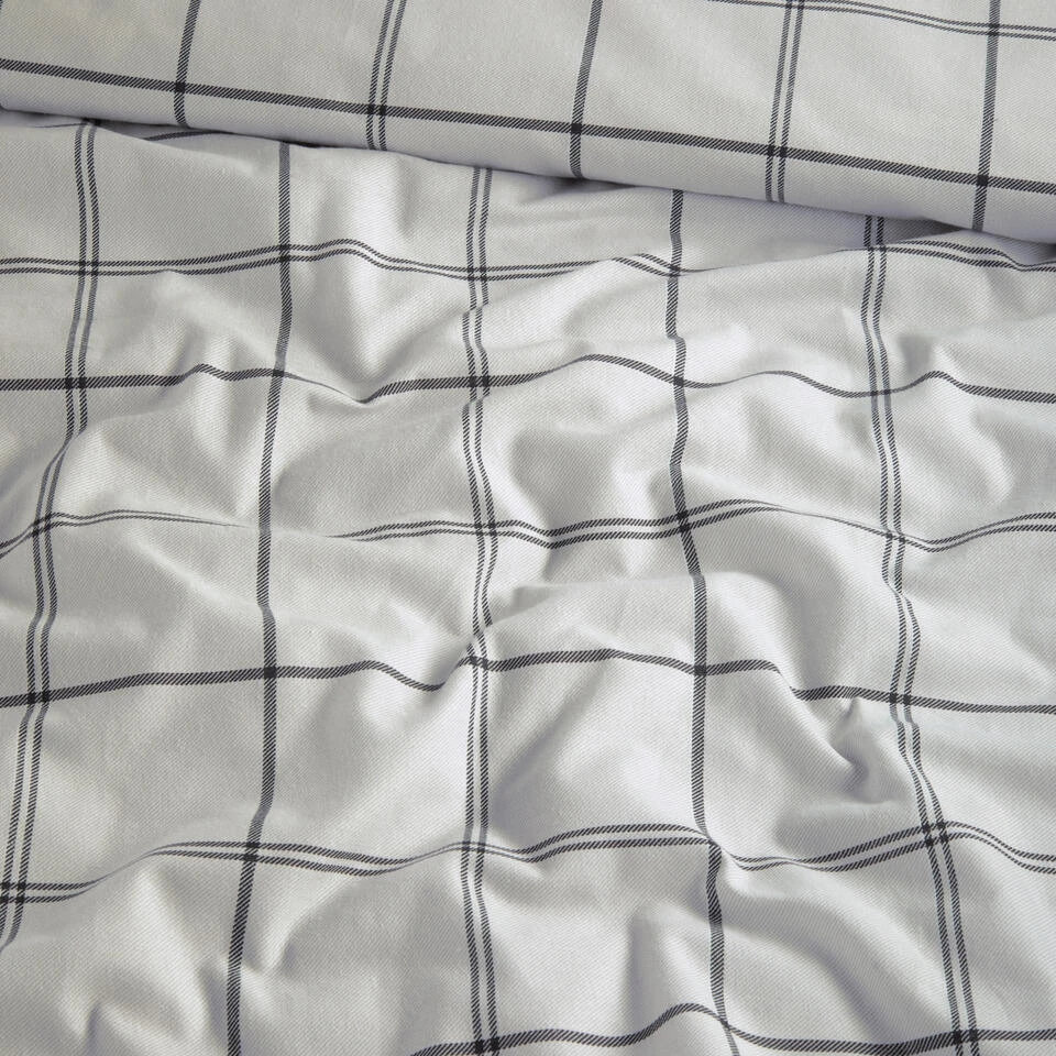 Cinderella Dekbedovertrek Kody - Flanel - 260x200/220 Cm - Off White 3 Cinderella Dekbedovertrek Kody - Flanel - 260x200/220 Cm - Off White - Afbeelding 3