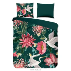 Beddengoed Winkel 26 Pure Dekbedovertrek Kraanvogels-2-persoons (200 X 200/220 Cm)