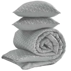 De Witte Lietaer Dekbedovertrek Birds Grey - Hotelmaat - 260 X 240 Cm - Flanel -Beddengoed Winkel 1280410534 0102