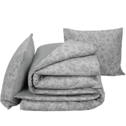De Witte Lietaer Dekbedovertrek Lea Grey - Lits Jumeaux - 240 X 220 Cm - Flanel