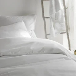 De Witte Lietaer Dekbedovertrek Katoen Satijn Olivia - 200 X 200/220 Cm - Wit -Beddengoed Winkel 1993079754 0103