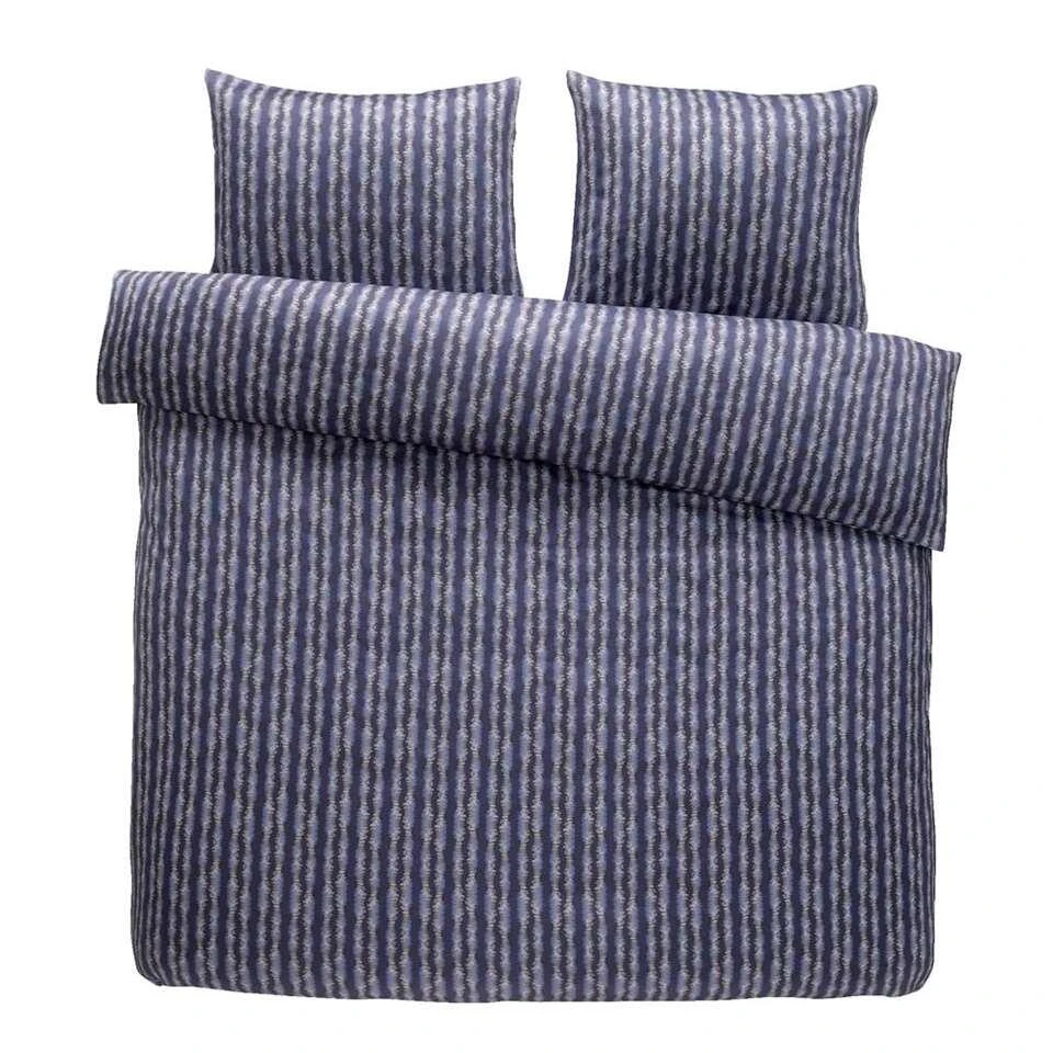 Royal Dekbedovertrek Newark - Blauw - 200x220/250 Cm 1 Royal Dekbedovertrek Newark - Blauw - 200x220/250 Cm