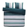 Royal Dekbedovertrek Kalmar Strepen - Wit/groen - 240x200/220 Cm