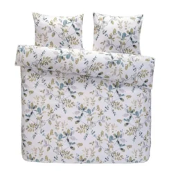 Royal Dekbedovertrek Carlijn Botanisch- Wit - 200x200/220 Cm