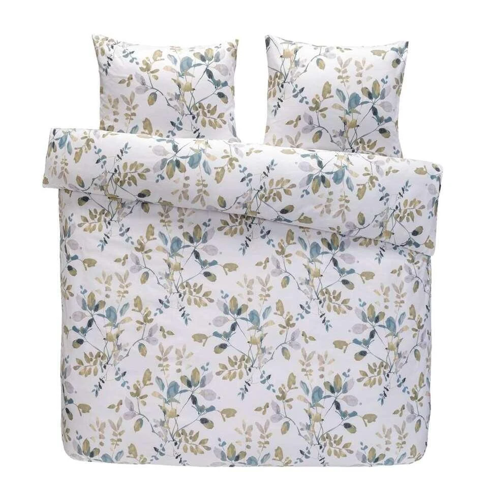 Royal Dekbedovertrek Carlijn Botanisch - Wit - 240x200/220 Cm 1 Royal Dekbedovertrek Carlijn Botanisch - Wit - 240x200/220 Cm