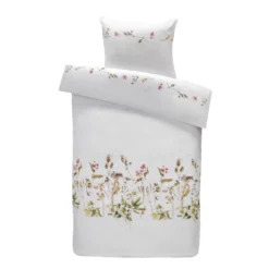 Royal Marjolein Bastin Dekbedovertrek Graceful Bloemen - Wit - 140x200/220 Cm
