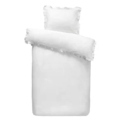 Royal Dekbedovertrek Cato Effen - Wit - 140x200/220 Cm