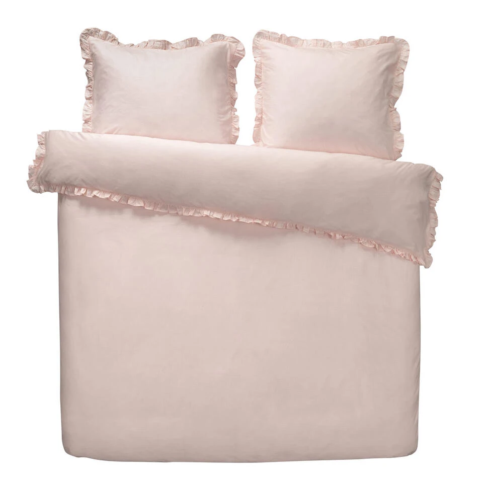 Royal Dekbedovertrek Cato Effen - Roze - 240x200/220 Cm 1 Royal Dekbedovertrek Cato Effen - Roze - 240x200/220 Cm