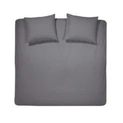 Cinderella Dekbedovertrek Uni Flanel - Antraciet - 200x200/220 Cm